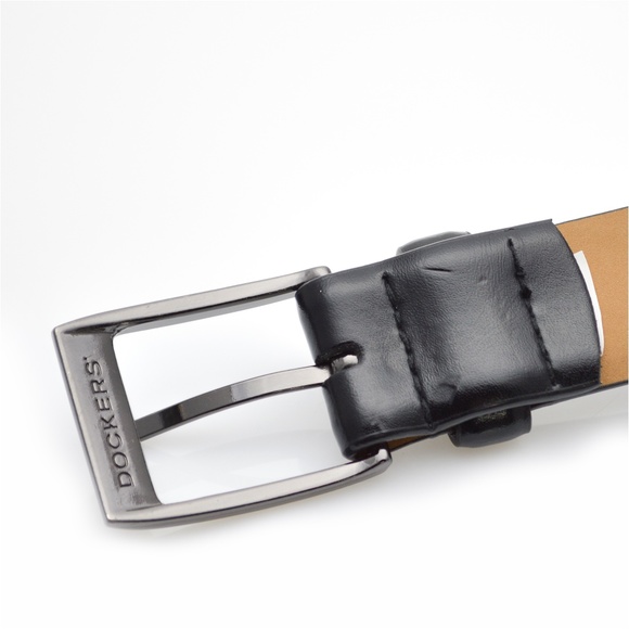 DOCKERS Genuine Leather 1¼” Belt w/Anthracite Harness Buckle - Picture 4 of 5